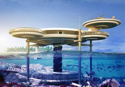 un projet encore plus fou qui sera probablement le plus grand palace sous-marin du monde.
Si le projet se concrétise, Dubaï accueillera peut être le plus grand palace sous-marin du monde.
Baptisé Discus, cet hôtel futuriste de 1 000 m² proposera 21 suites situées à 10 mètres sous la surface de l’eau...
