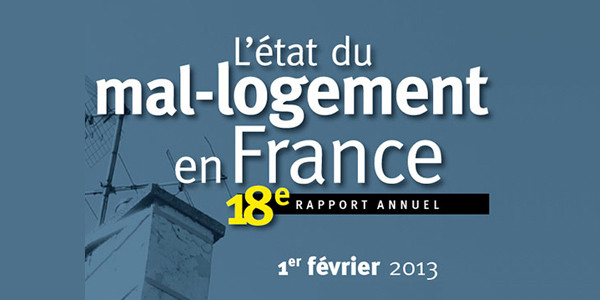 Publication ce matin du 18 ème rapport de l'organisation sur le mal-logement en France