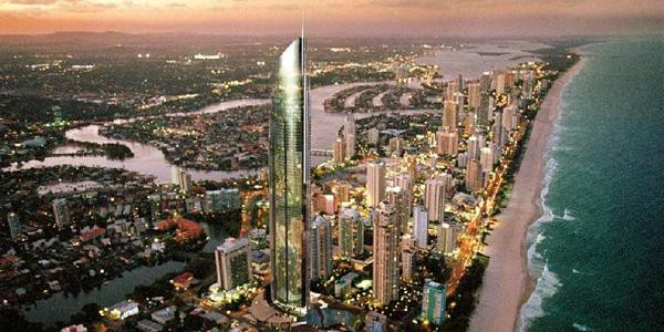 Avec ses 323 mètres, la Q1 Tower est actuellement l'édifice résidentiel le plus haut de l'hémisphère sud...