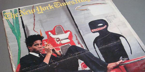 En 1985, Basquiat fait la couverture du The New York Times Magazine pour le numéro intitulé "New Art, New Money: The Marketing of an American Artist"