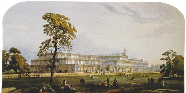 Le Crystal Palace, édifié pour l'exposition universelle à Hyde Park en 1851.