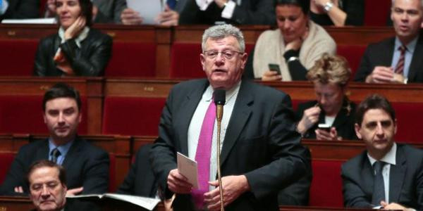 Le député socialiste Christian Eckert, rapporteur au budget, le 20 février 2013 à l'Assemblée nationale à Paris (Photo Jacques Demarthon. AFP)