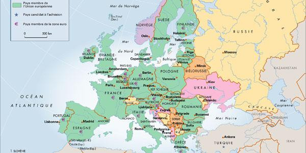L'Union européenne (UE), 28 États européens, est peuplée de 505,7 millions d'habitants et est la première puissance économique mondiale.