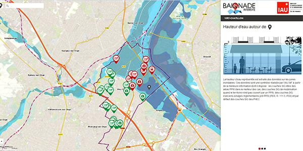 "Baignade interdite", une application cartographique développée par l'IAU îdF.