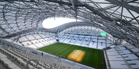 La dernière version du Stade-Vélodrome inaugurée jeudi 16 octobre à Marseille. | AFP/BORIS HORVAT