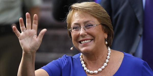 Michelle Bachelet lors de sa prise de fonction en tant que présidente du Chili mardi 11 mars 2014.