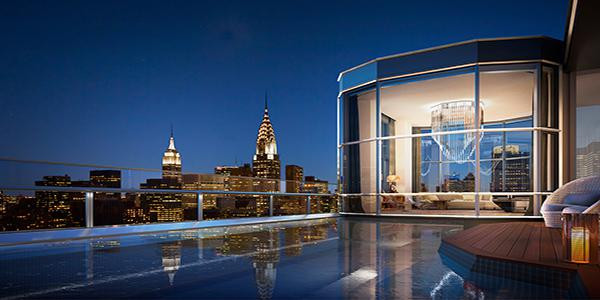 New York: piscine privée et hammam dans les immeubles de luxe  (ici, le 50 United Nations Plaza)