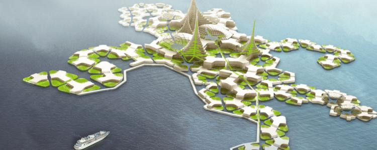 Cette île artificielle devrait accueillir 300 habitants dans un premier temps.