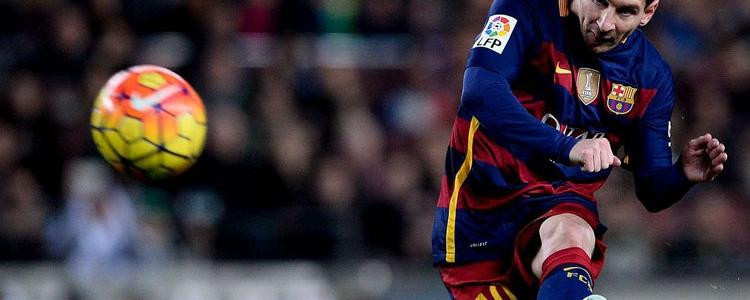 Lionel Messi, sous le maillot du FC Barcelone, face à Bilbao