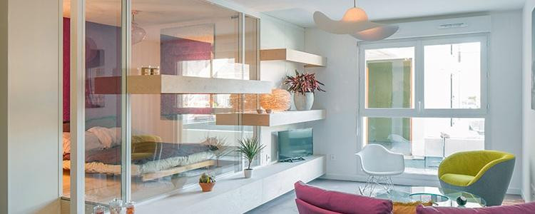 Concept OWWI par Bouygues Immobilier  : cloison en verre conçue par Someta