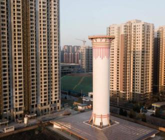 Cette cheminée de 60 mètres doit purifier l’air d’une ville chinoise
